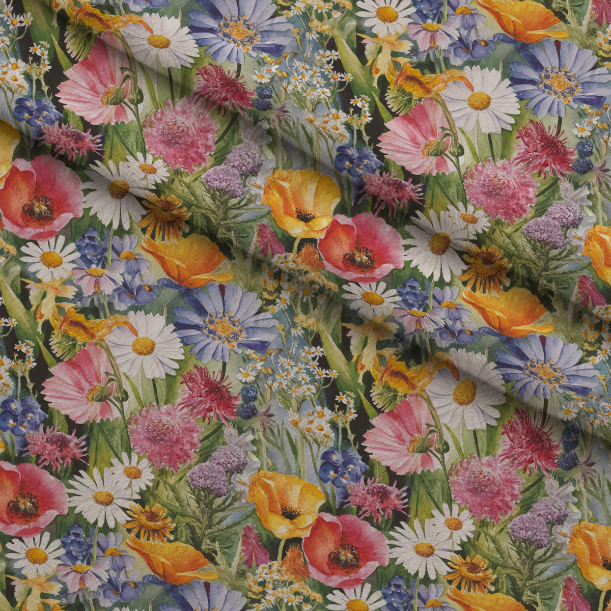 Painted Meadow Pattern 1 Minky Fabric