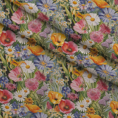 Painted Meadow Pattern 1 Minky Fabric