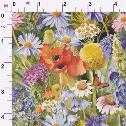Painted Meadow Pattern 10 Minky Fabric
