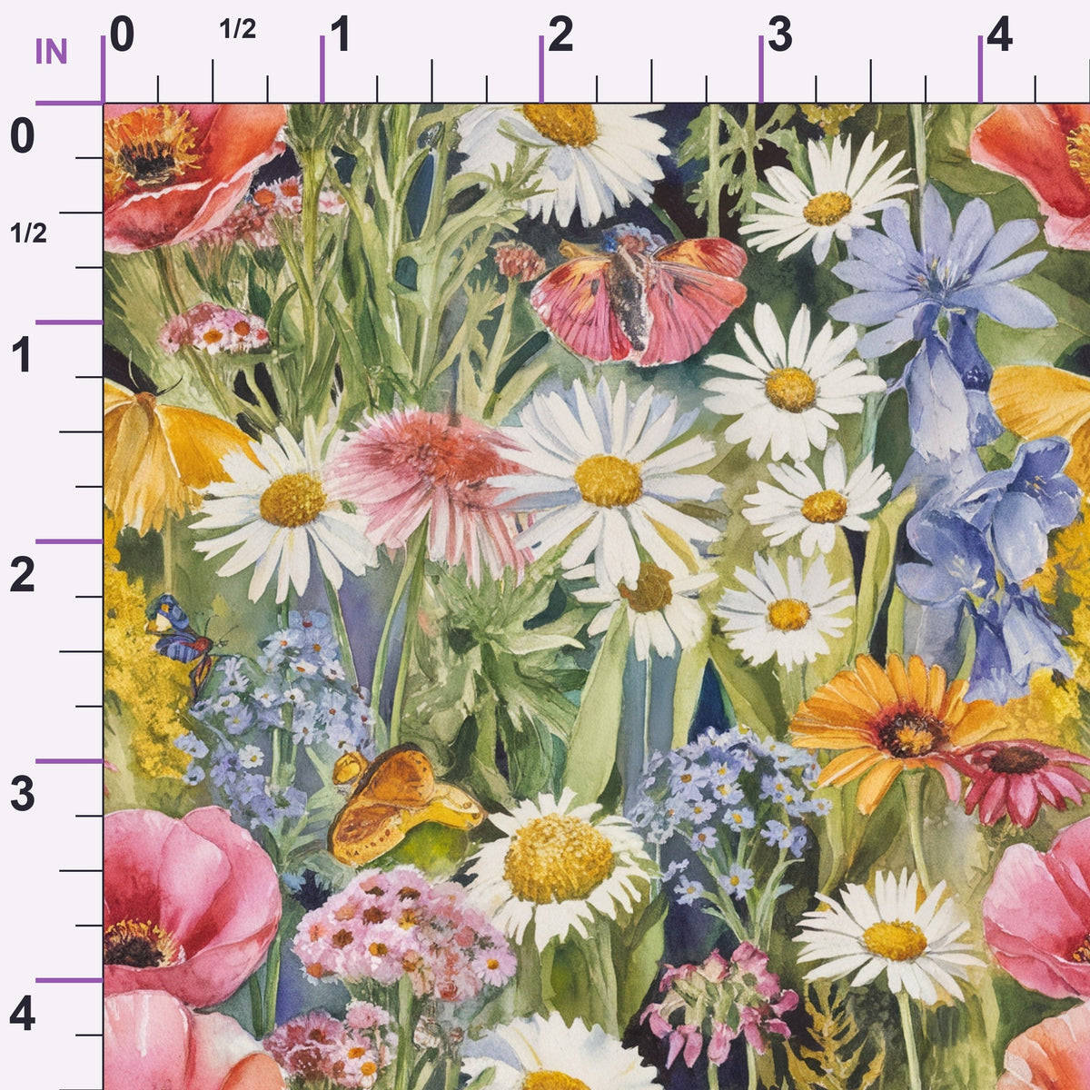 Painted Meadow Pattern 11 Minky Fabric