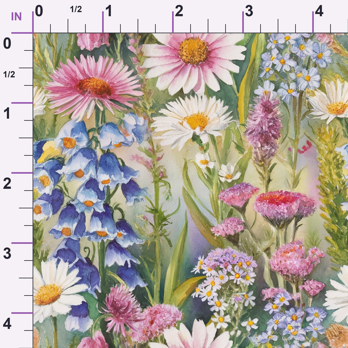 Painted Meadow Pattern 12 Minky Fabric