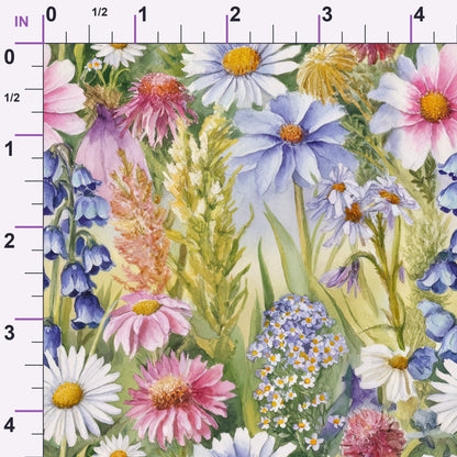 Painted Meadow Pattern 13 Minky Fabric