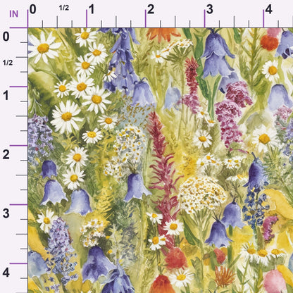 Painted Meadow Pattern 14 Minky Fabric