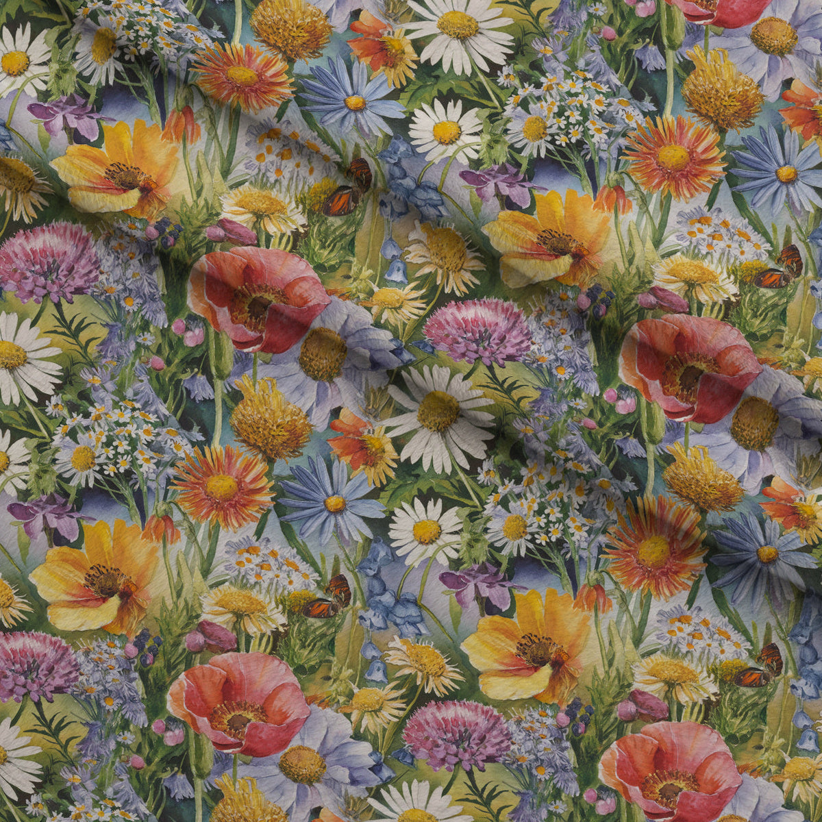 Painted Meadow Pattern 18 Minky Fabric