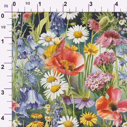 Painted Meadow Pattern 21 Minky Fabric