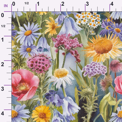 Painted Meadow Pattern 22 Minky Fabric