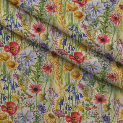 Painted Meadow Pattern 3 Minky Fabric