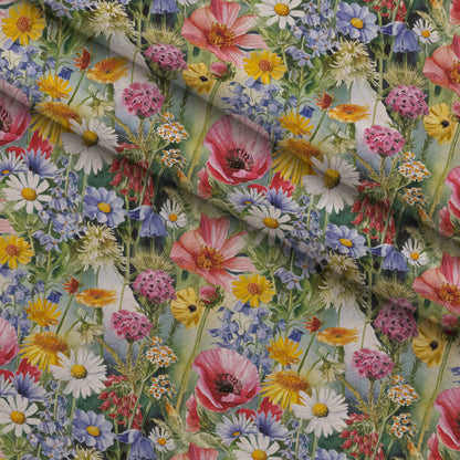 Painted Meadow Pattern 4 Minky Fabric