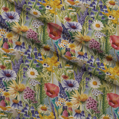 Painted Meadow Pattern 5 Minky Fabric