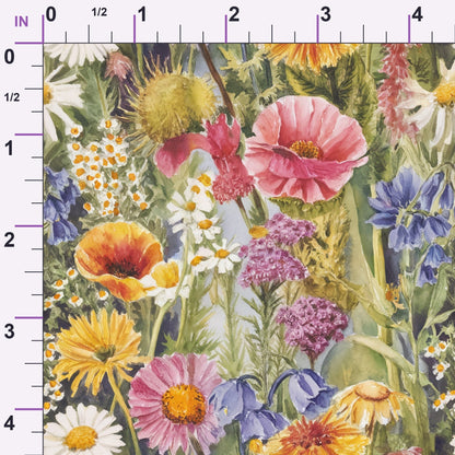 Painted Meadow Pattern 6 Minky Fabric