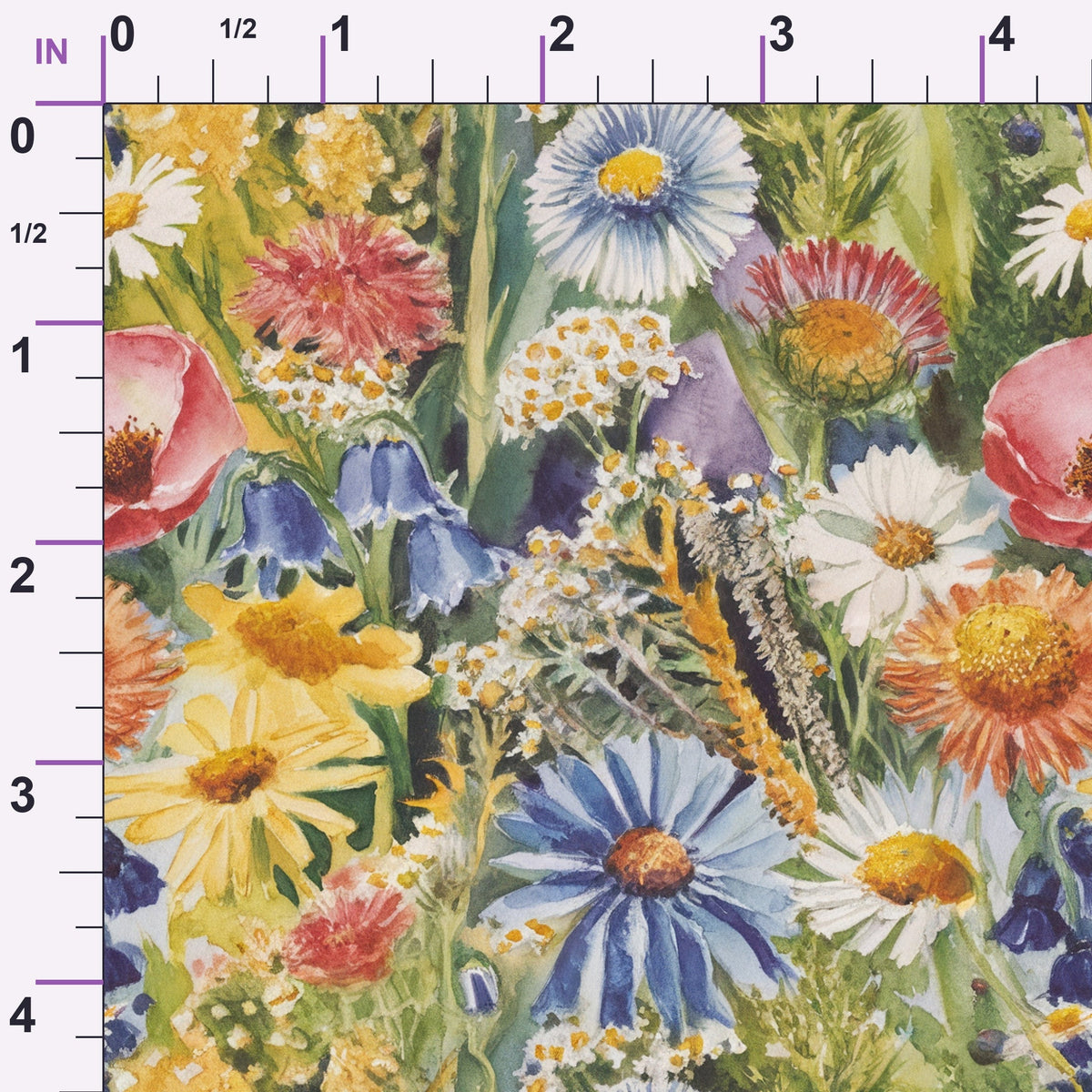 Painted Meadow Pattern 7 Minky Fabric