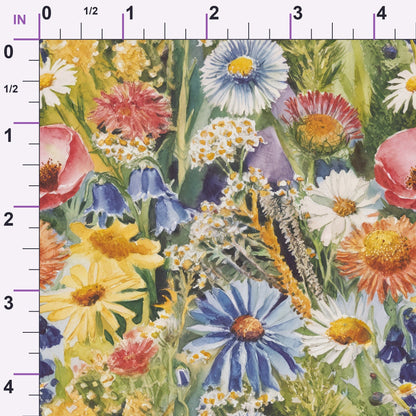 Painted Meadow Pattern 7 Minky Fabric