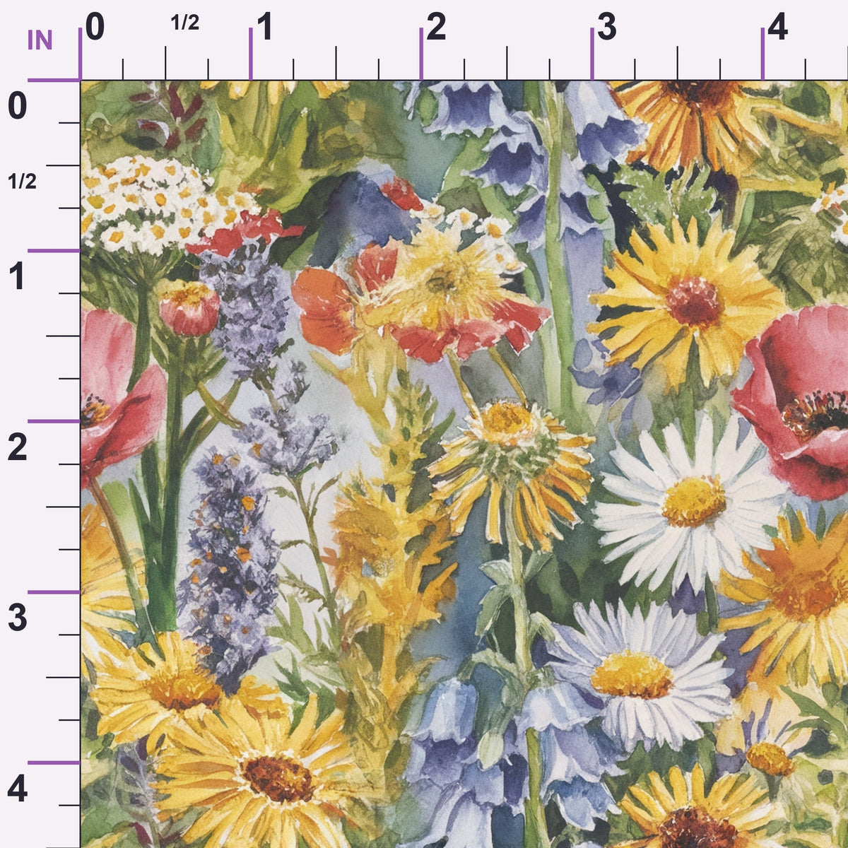 Painted Meadow Pattern 8 Minky Fabric