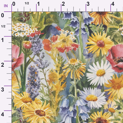 Painted Meadow Pattern 8 Minky Fabric