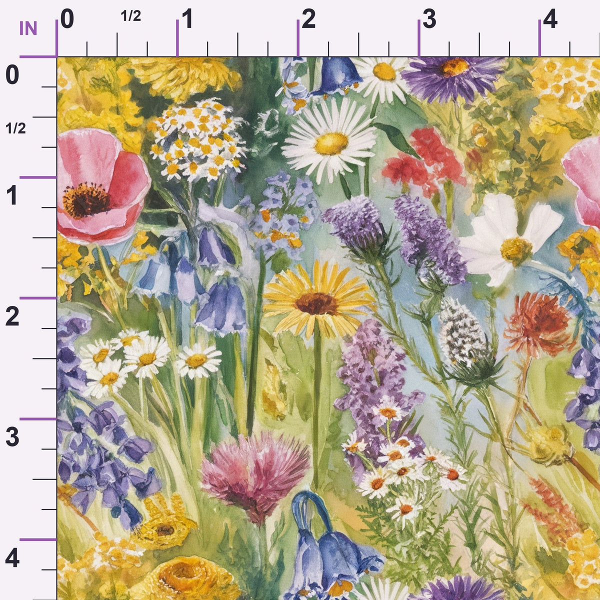 Painted Meadow Pattern 9 Minky Fabric