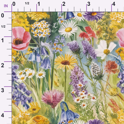 Painted Meadow Pattern 9 Minky Fabric