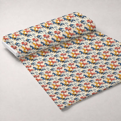 Painted Mustangs Pattern 1 Minky Fabric