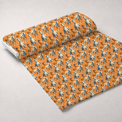Painted Mustangs Pattern 2 Minky Fabric