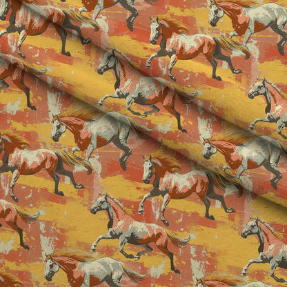 Painted Mustangs Pattern 6 Minky Fabric
