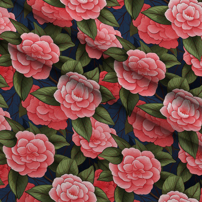 Painted Peonies Pattern 10 Minky Fabric