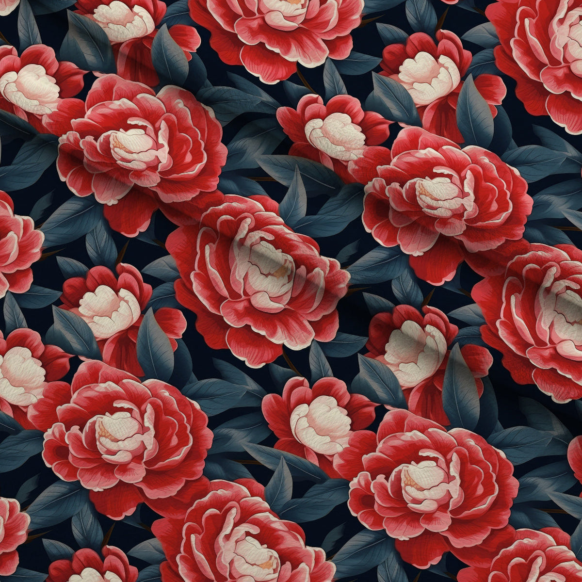 Painted Peonies Pattern 4 Minky Fabric