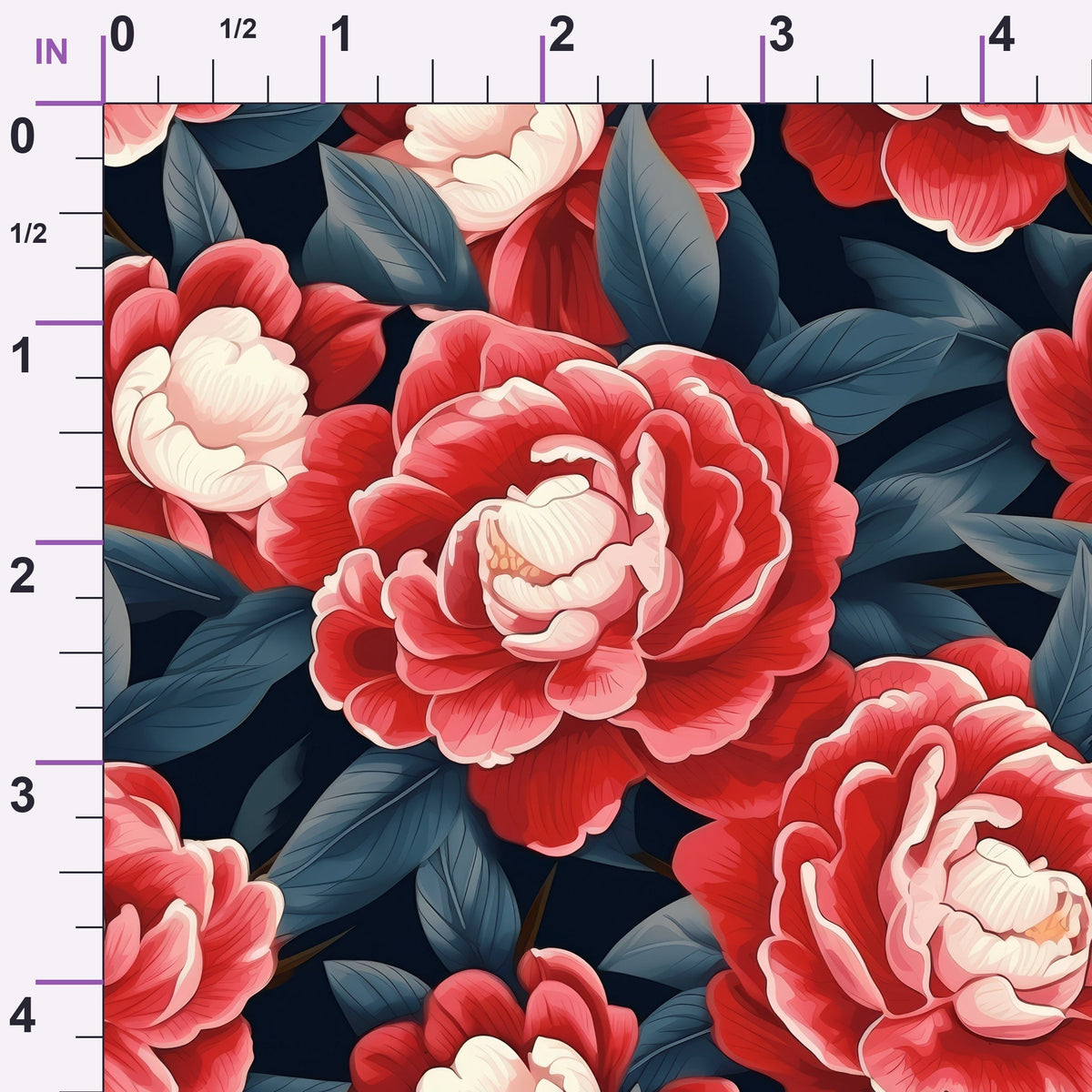 Painted Peonies Pattern 4 Minky Fabric