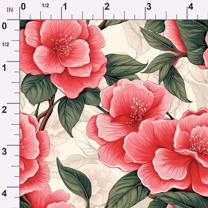 Painted Peonies Pattern 5 Minky Fabric