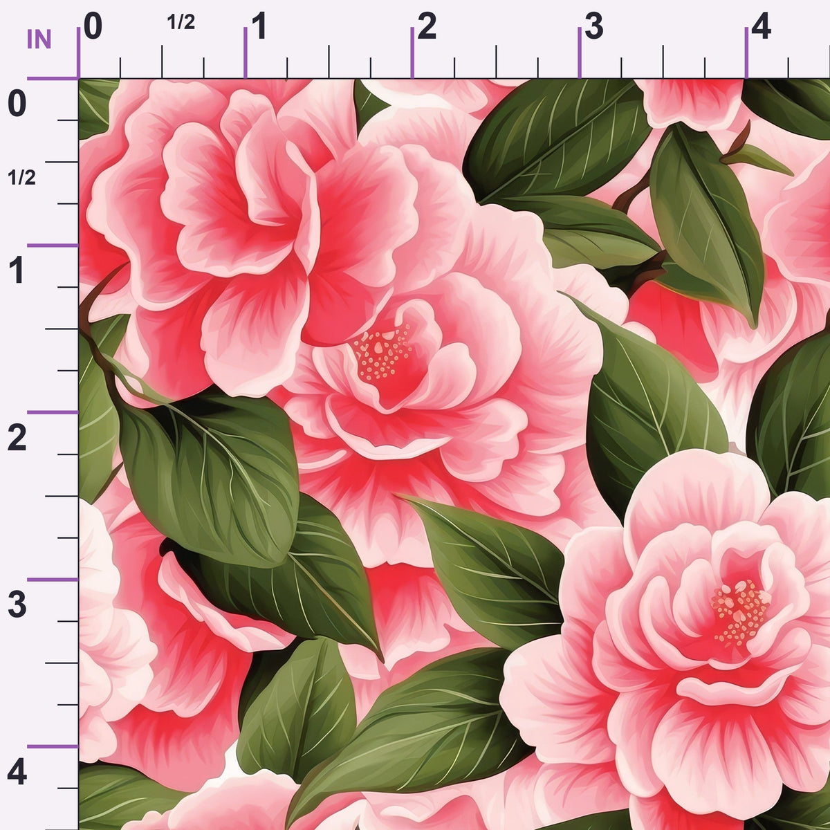 Painted Peonies Pattern 6 Minky Fabric