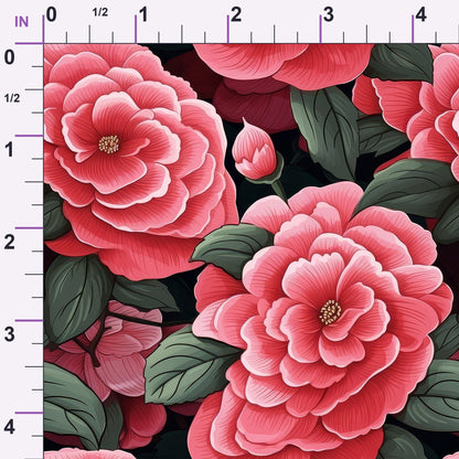 Painted Peonies Pattern 7 Minky Fabric