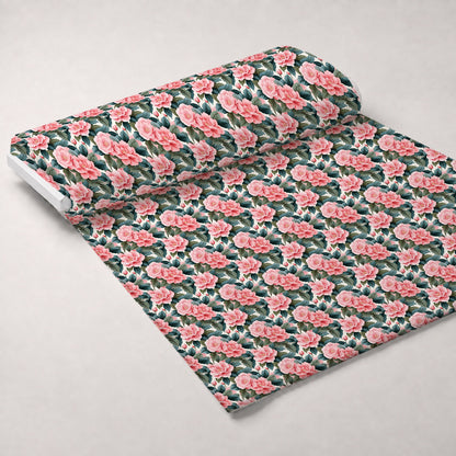 Painted Peonies Pattern 9 Minky Fabric