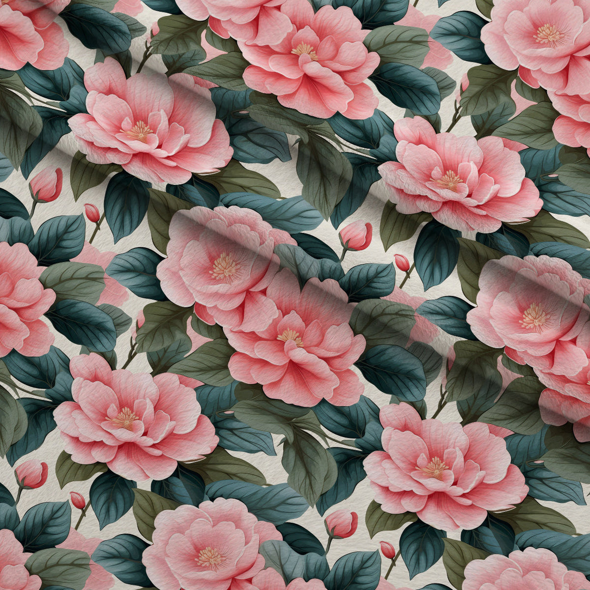 Painted Peonies Pattern 9 Minky Fabric