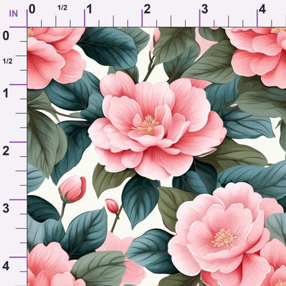 Painted Peonies Pattern 9 Minky Fabric