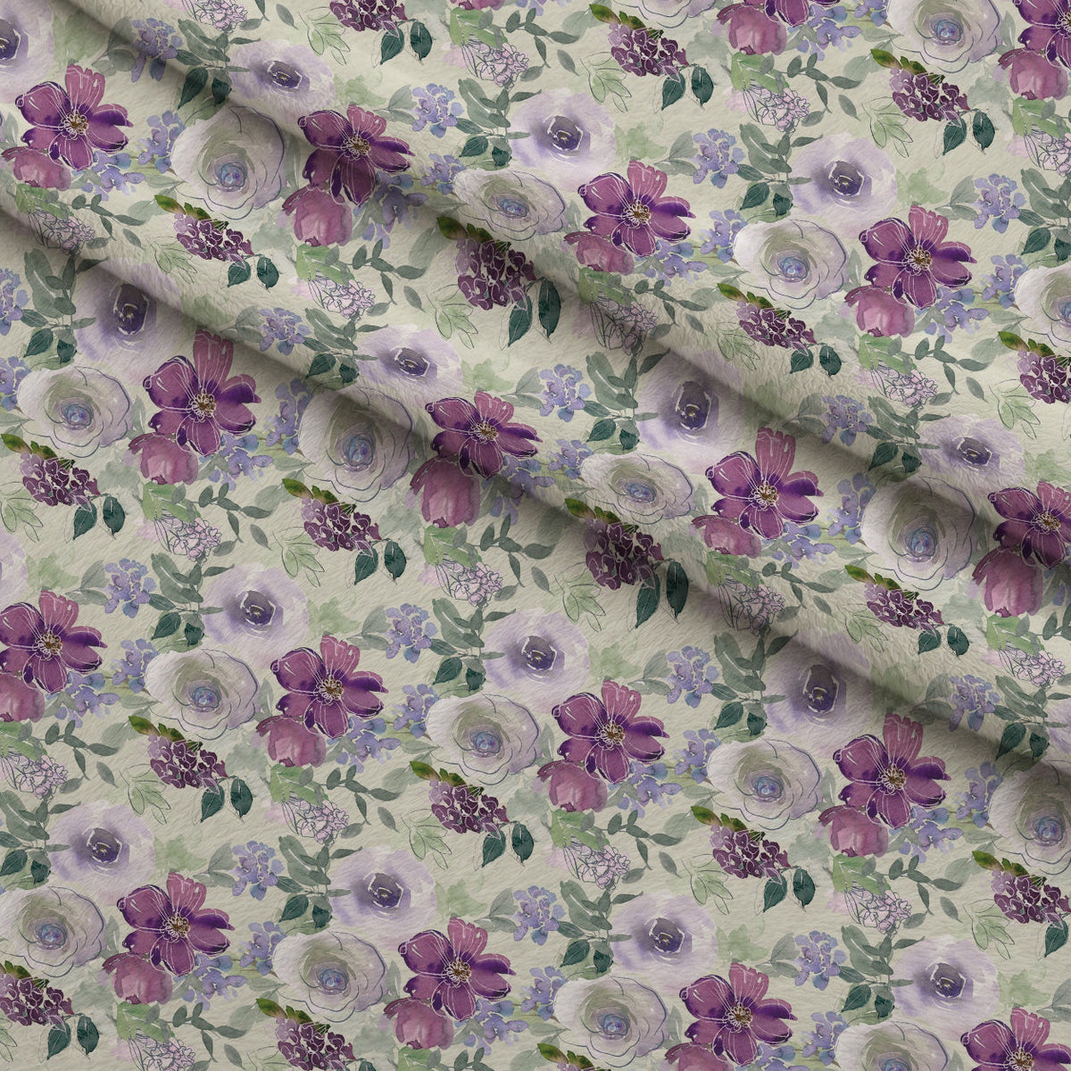Painted Petal Garden Pattern 2 Minky Fabric
