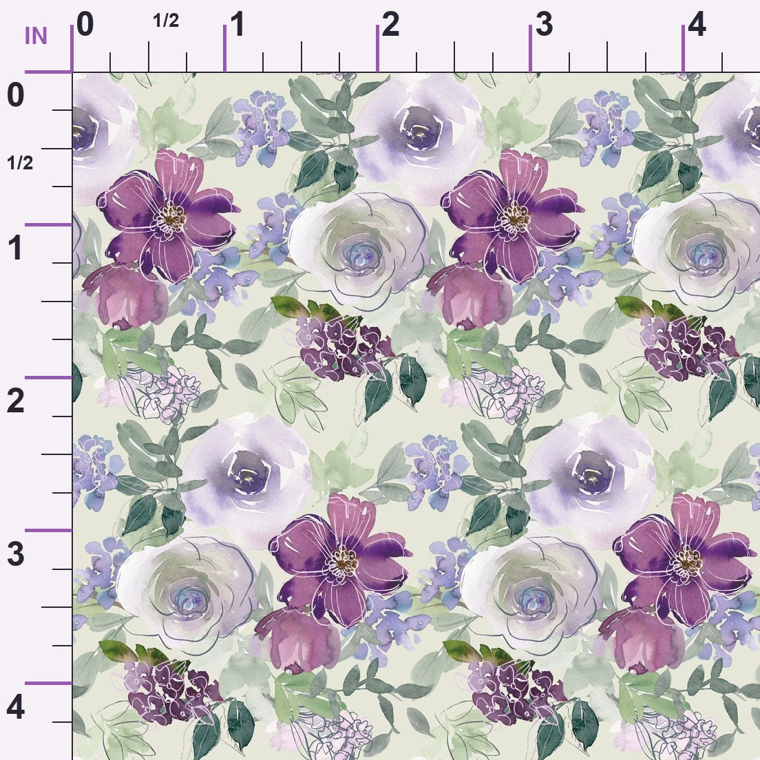 Painted Petal Garden Pattern 2 Minky Fabric