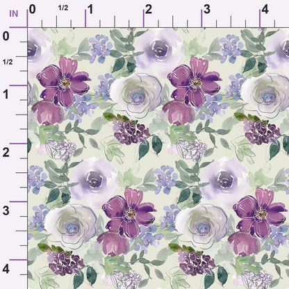 Painted Petal Garden Pattern 2 Minky Fabric