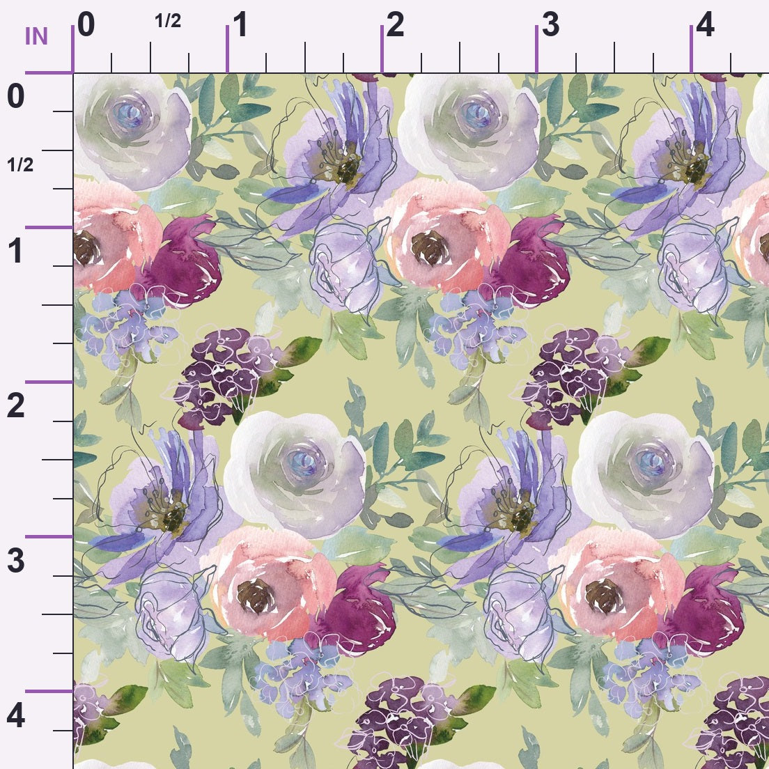 Painted Petal Garden Pattern 3 Minky Fabric