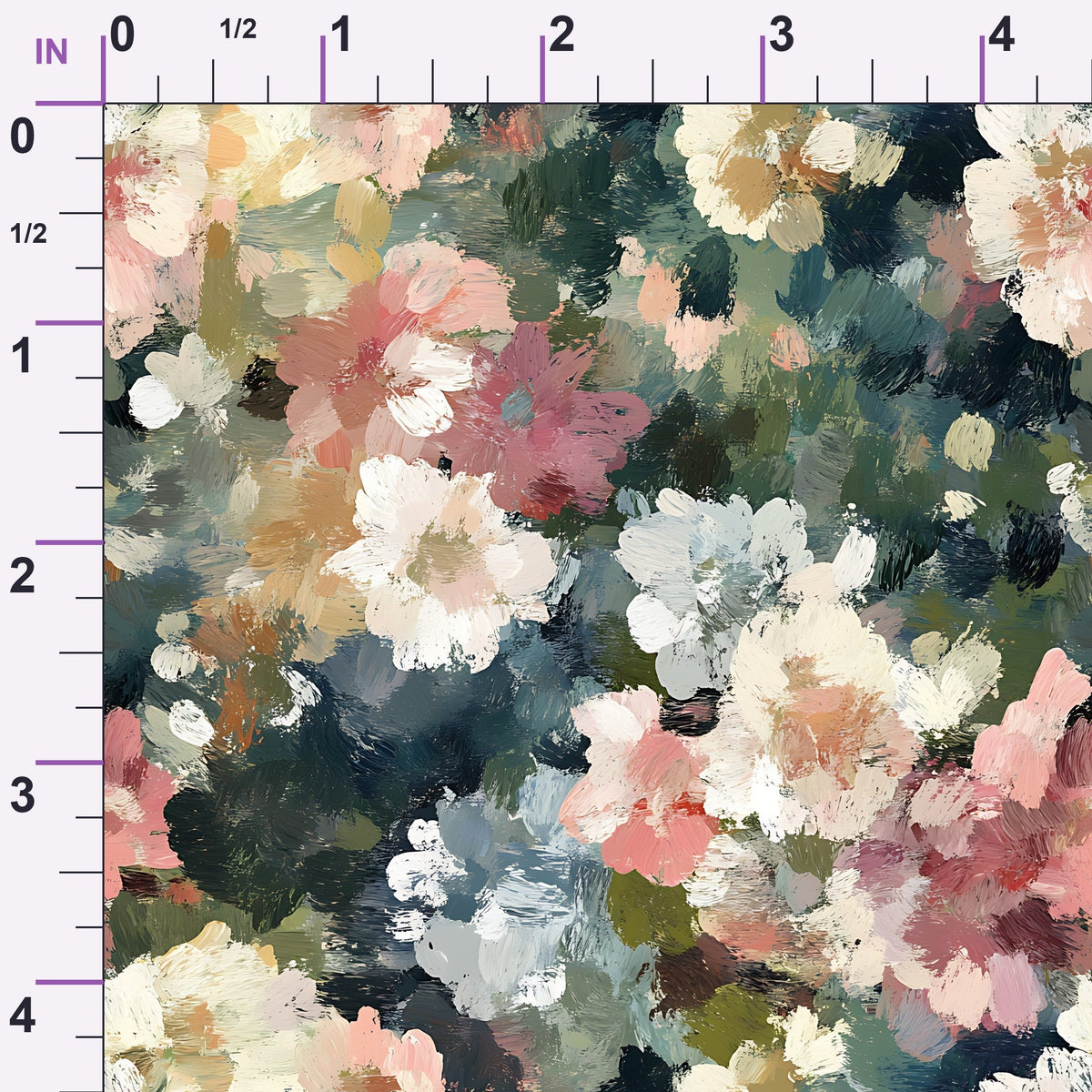 Painted Petals Pattern 1 Minky Fabric
