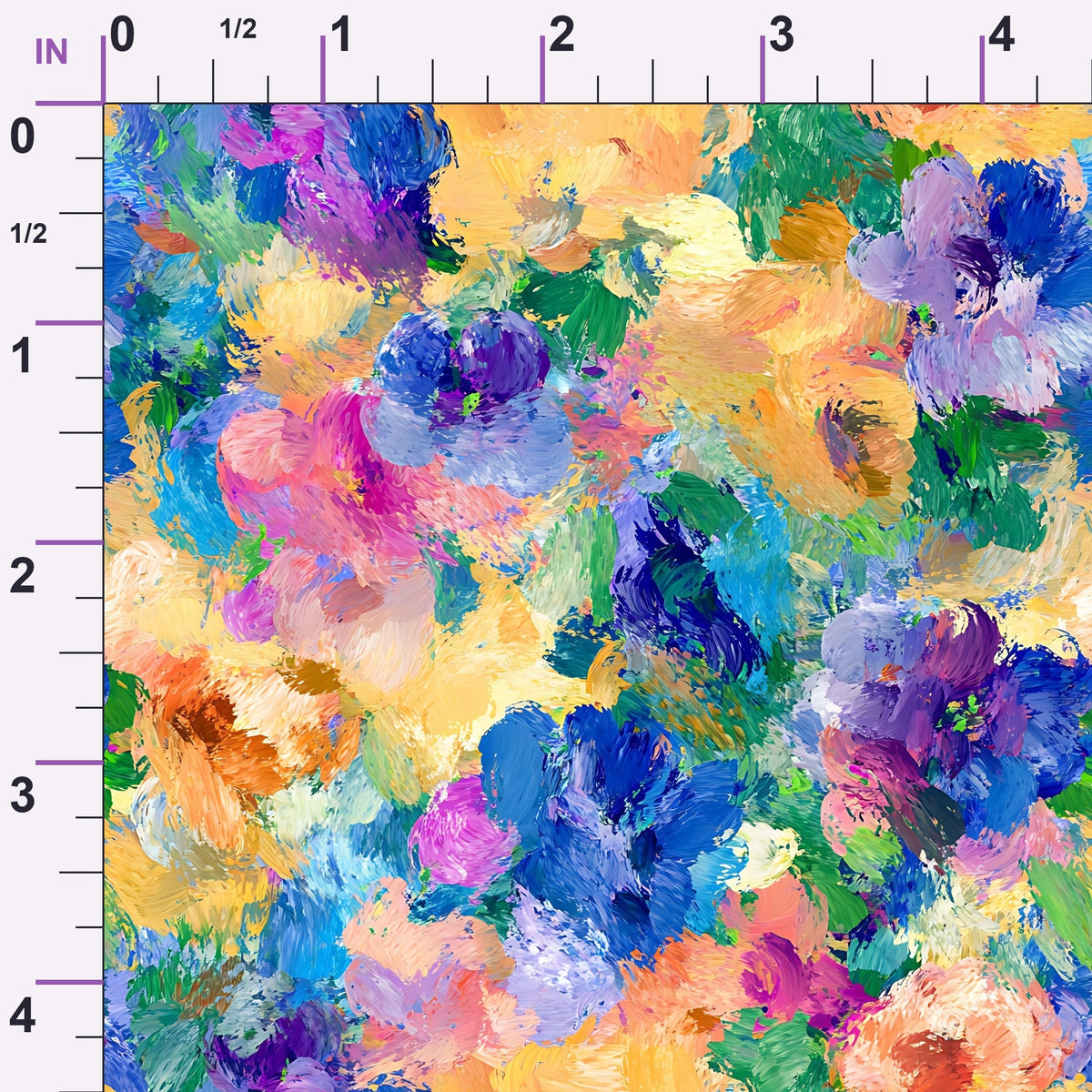Painted Petals Pattern 12 Minky Fabric