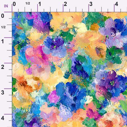 Painted Petals Pattern 12 Minky Fabric