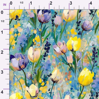 Painted Petals Pattern 13 Minky Fabric