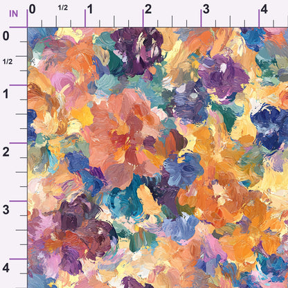 Painted Petals Pattern 14 Minky Fabric