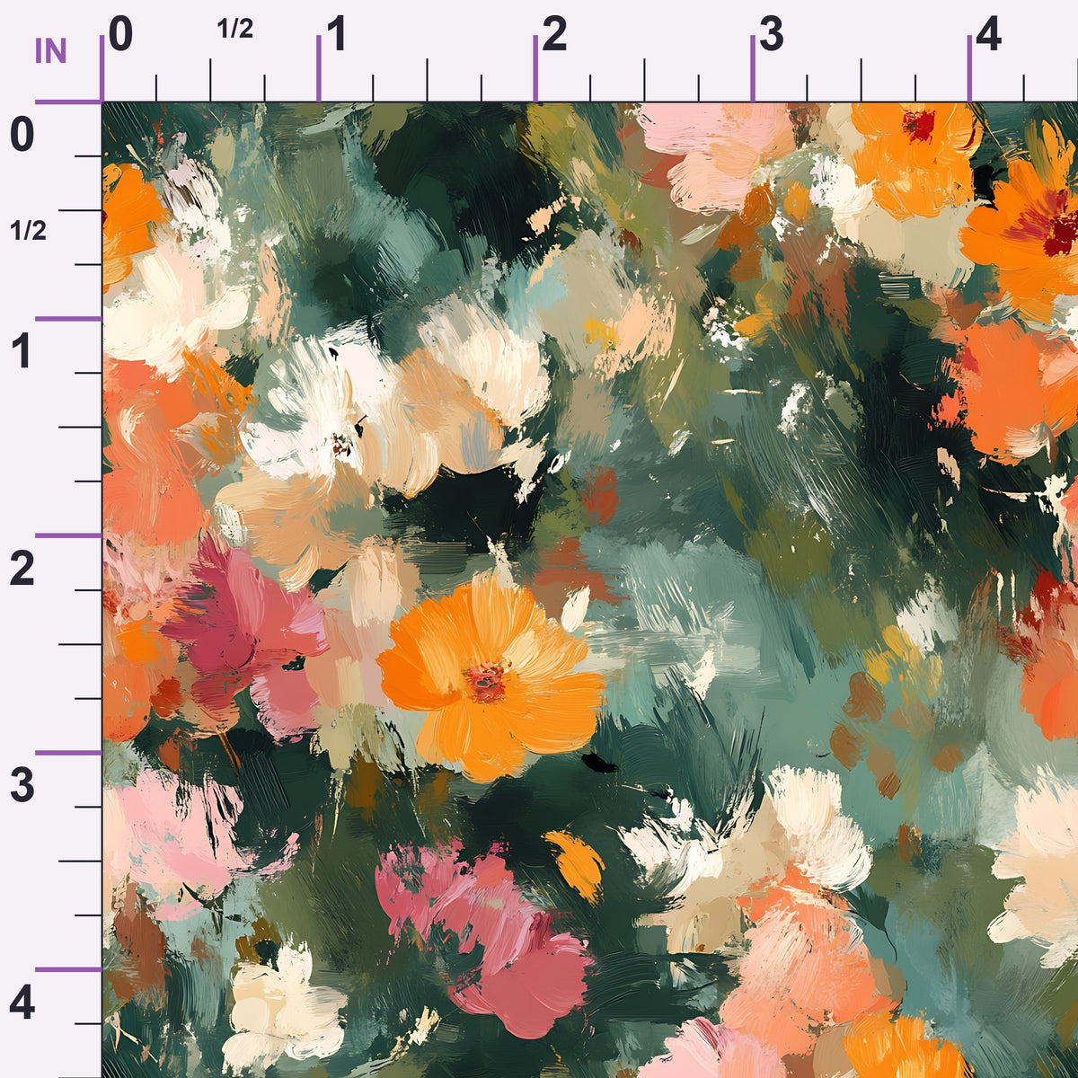 Painted Petals Pattern 15 Minky Fabric
