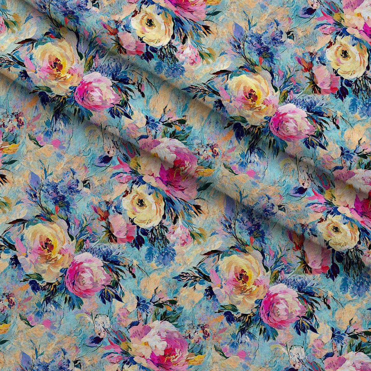 Painted Petals Pattern 16 Minky Fabric