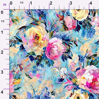 Painted Petals Pattern 16 Minky Fabric