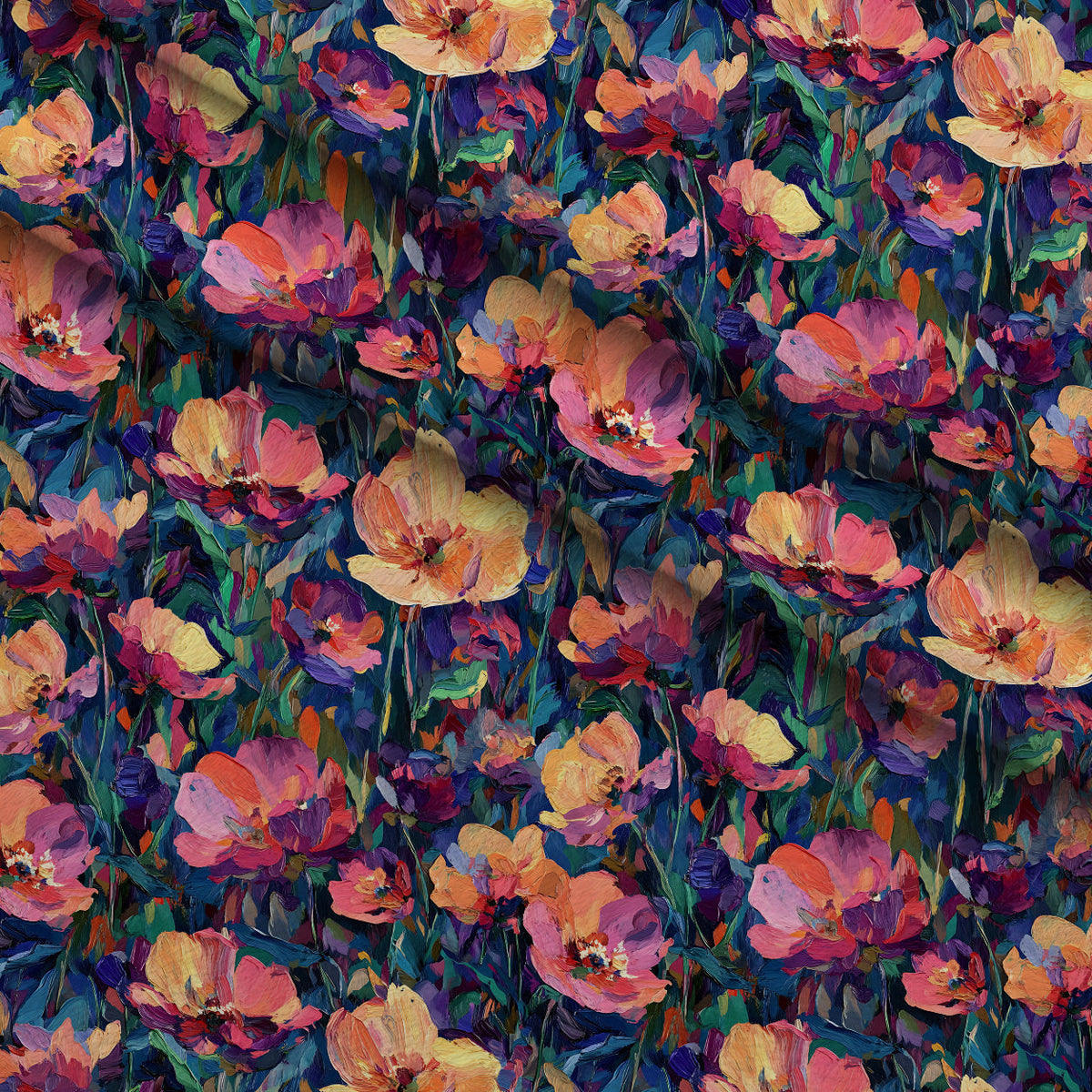 Painted Petals Pattern 19 Minky Fabric