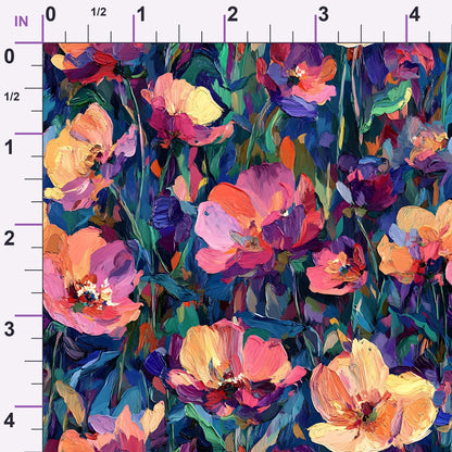 Painted Petals Pattern 19 Minky Fabric