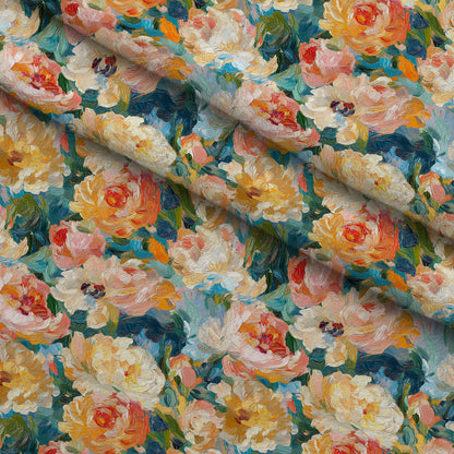 Painted Petals Pattern 2 Minky Fabric