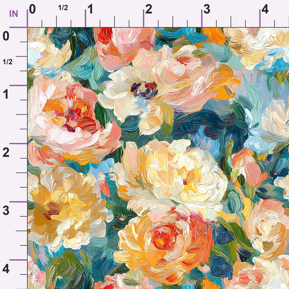 Painted Petals Pattern 2 Minky Fabric
