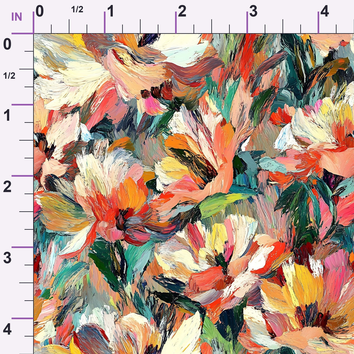 Painted Petals Pattern 20 Minky Fabric