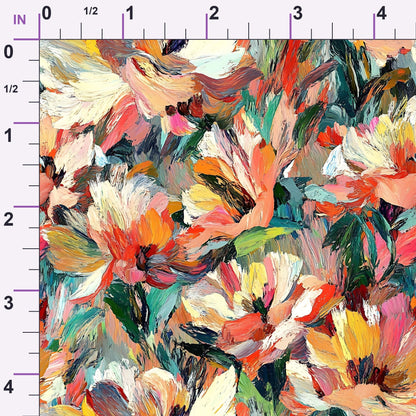 Painted Petals Pattern 20 Minky Fabric